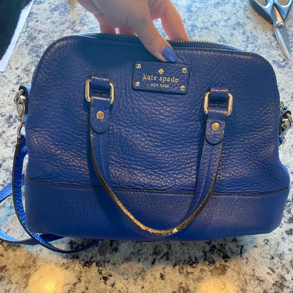 Kate Spade. Royal blue crossbody purse.